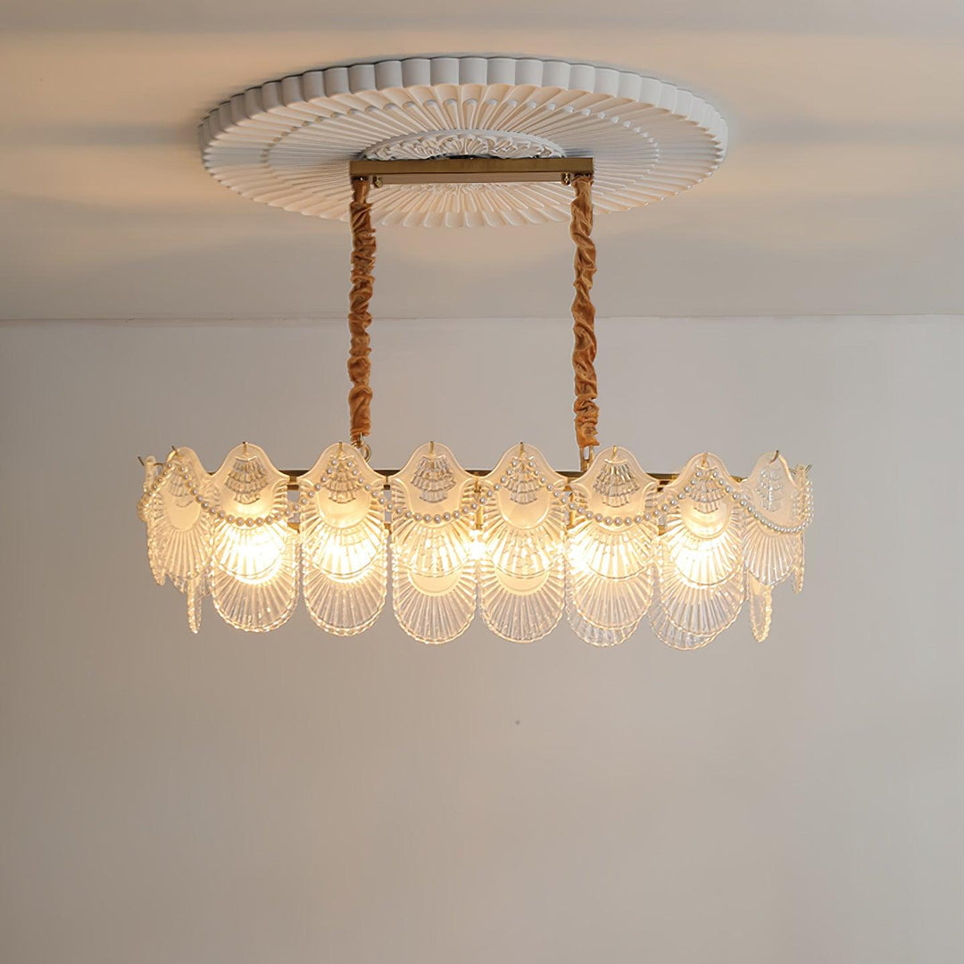 Lustra Chandelier Perle Verre Coquille - Neutralighting