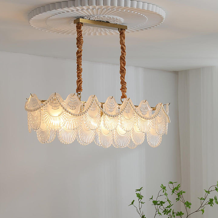 Lustra Chandelier Perle Verre Coquille - Neutralighting