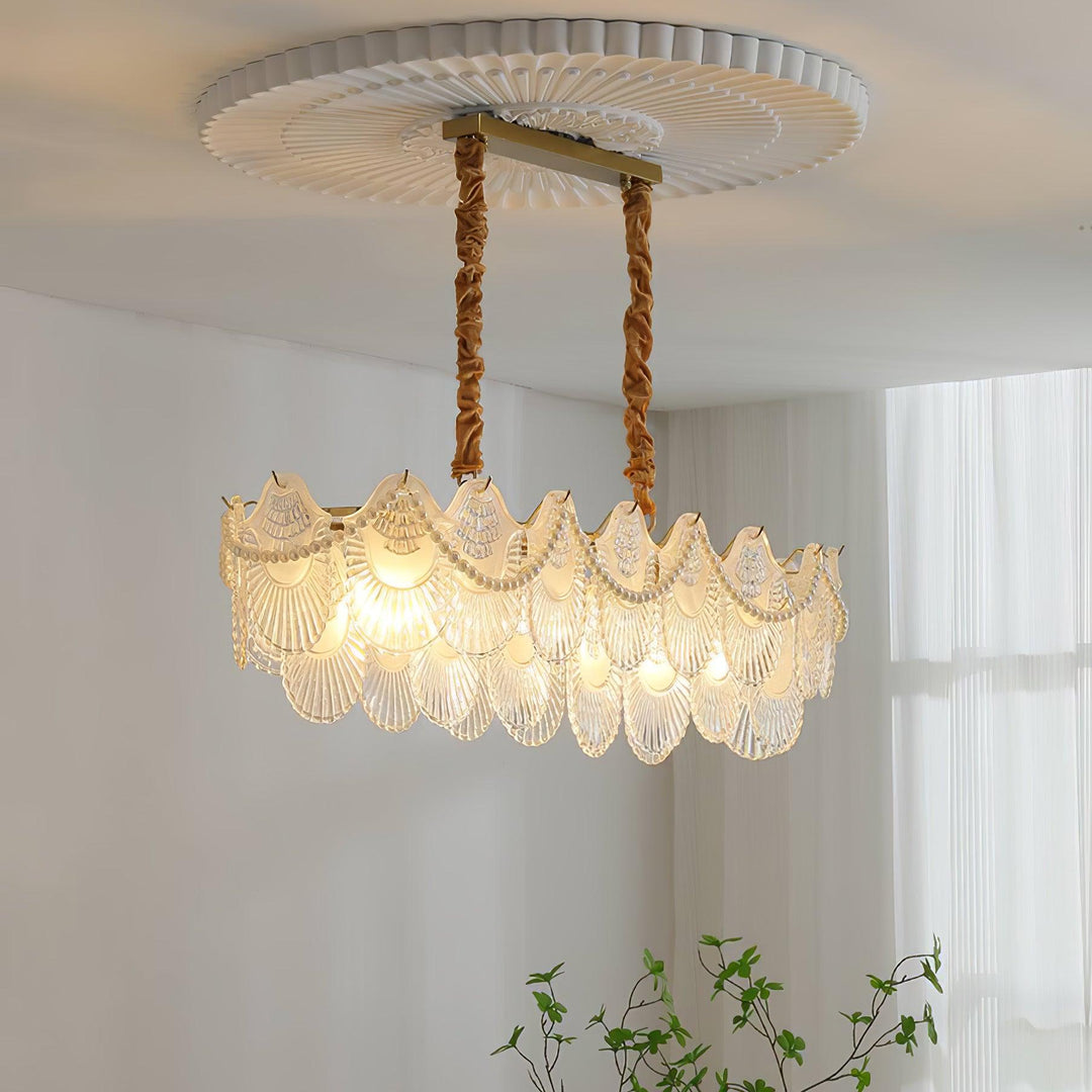 Lustra Chandelier Perle Verre Coquille - Neutralighting