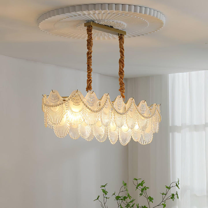 Lustra Chandelier Perle Verre Coquille - Neutralighting