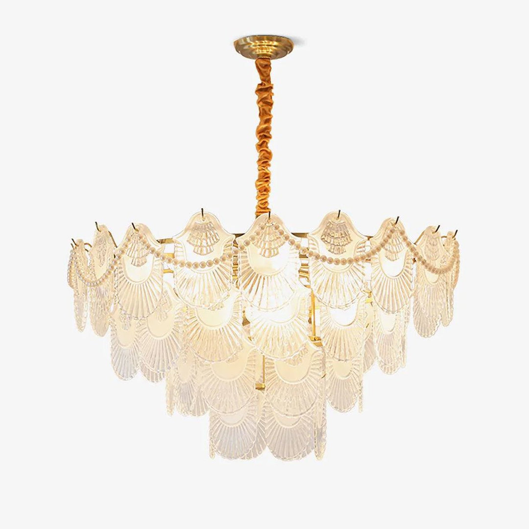 Lustra Chandelier Perle Verre Coquille - Neutralighting