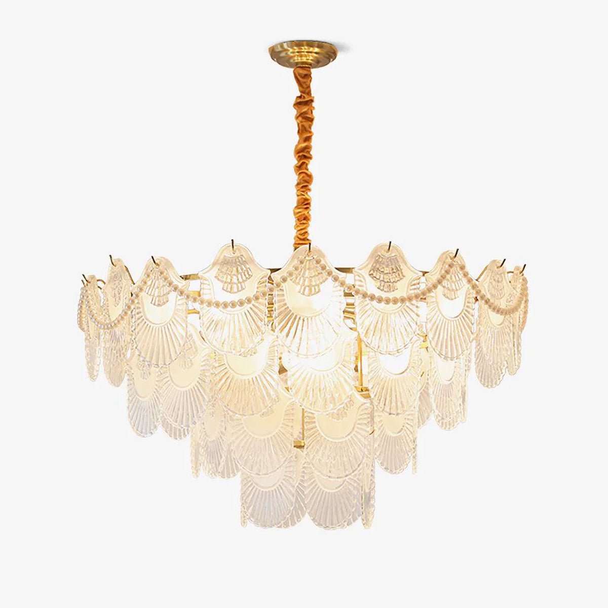 Lustra Chandelier Perle Verre Coquille - Neutralighting