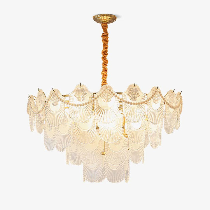 Lustra Chandelier Perle Verre Coquille - Neutralighting