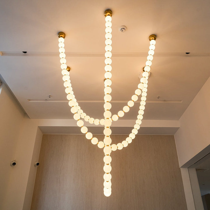Vicariel Chandelier Perles Collier Boules en Verre - Neutralighting