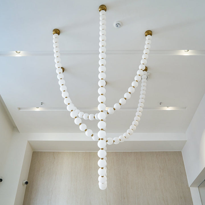 Vicariel Chandelier Perles Collier Boules en Verre - Neutralighting
