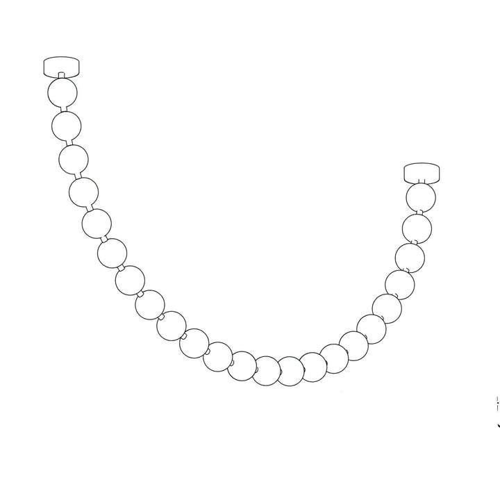 Vicariel Chandelier Perles Collier Boules en Verre - Neutralighting