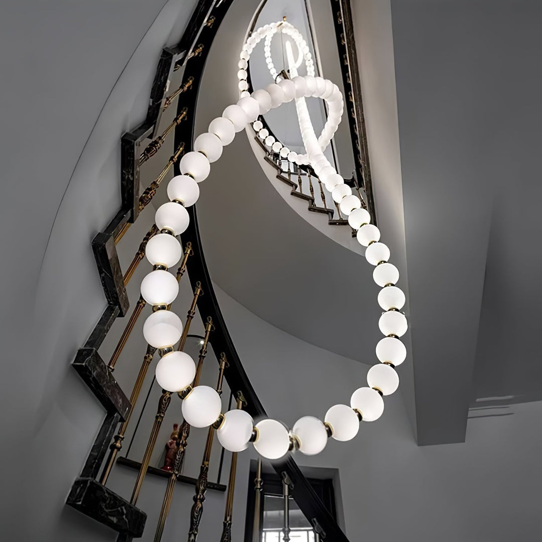 Vicariel Chandelier Perles Collier Boules en Verre - Neutralighting