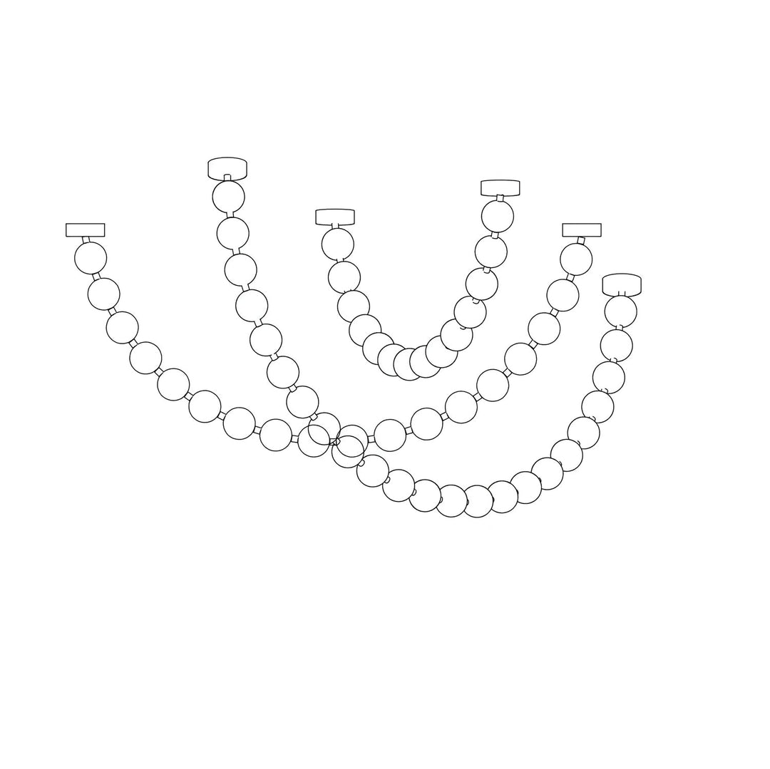 Vicariel Chandelier Perles Collier Boules en Verre - Neutralighting