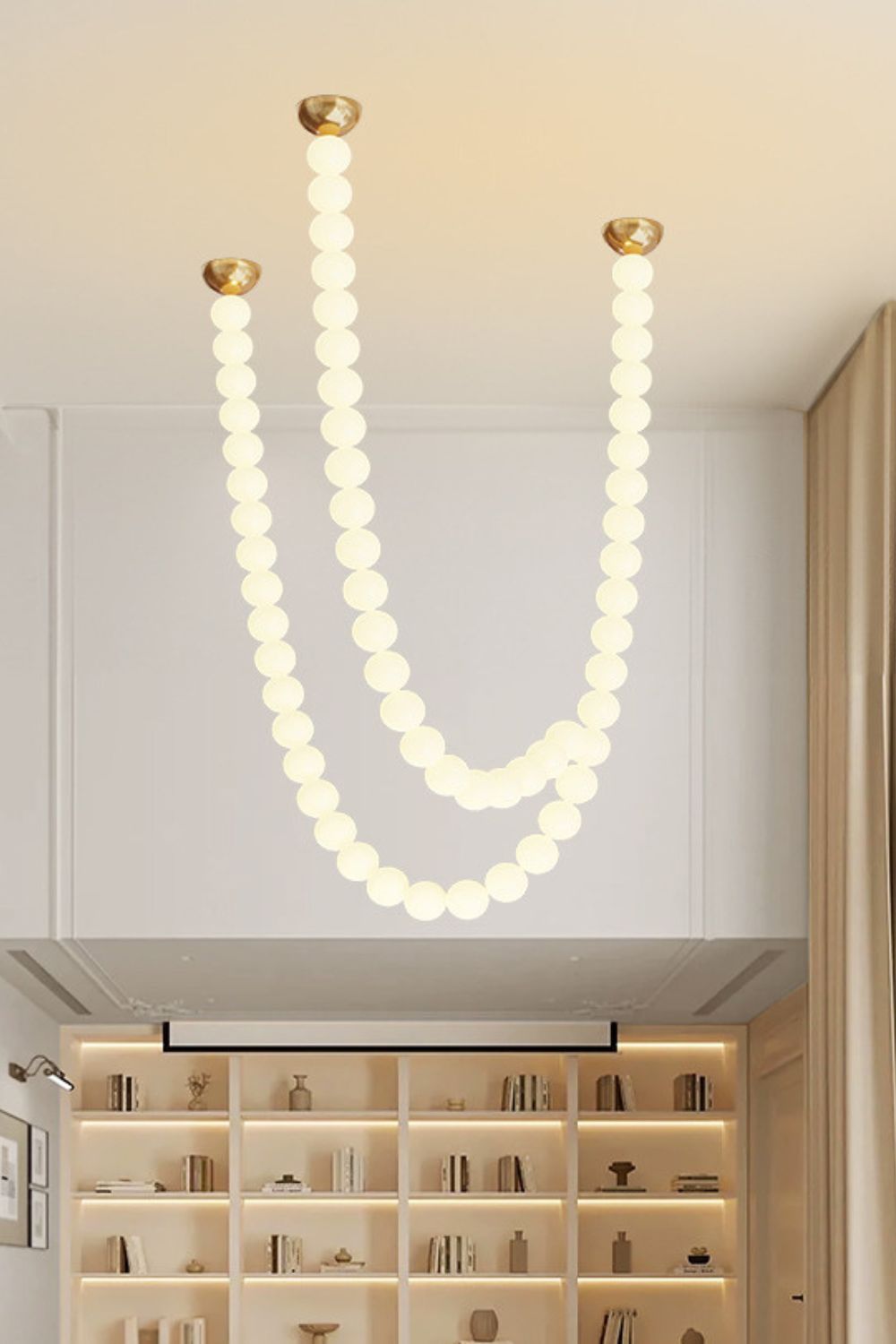Vicariel Chandelier Perles Collier Boules en Verre - Neutralighting