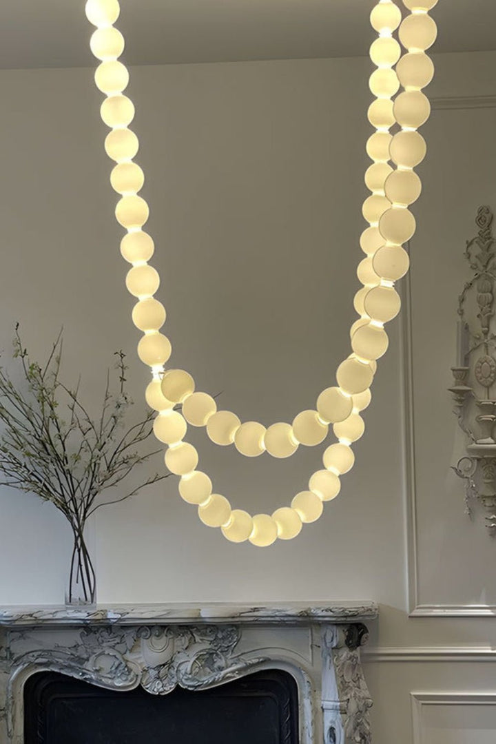 Vicariel Chandelier Perles Collier Boules en Verre - Neutralighting