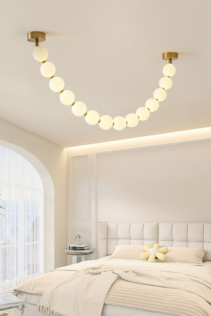 Vicariel Chandelier Perles Collier Boules en Verre - Neutralighting