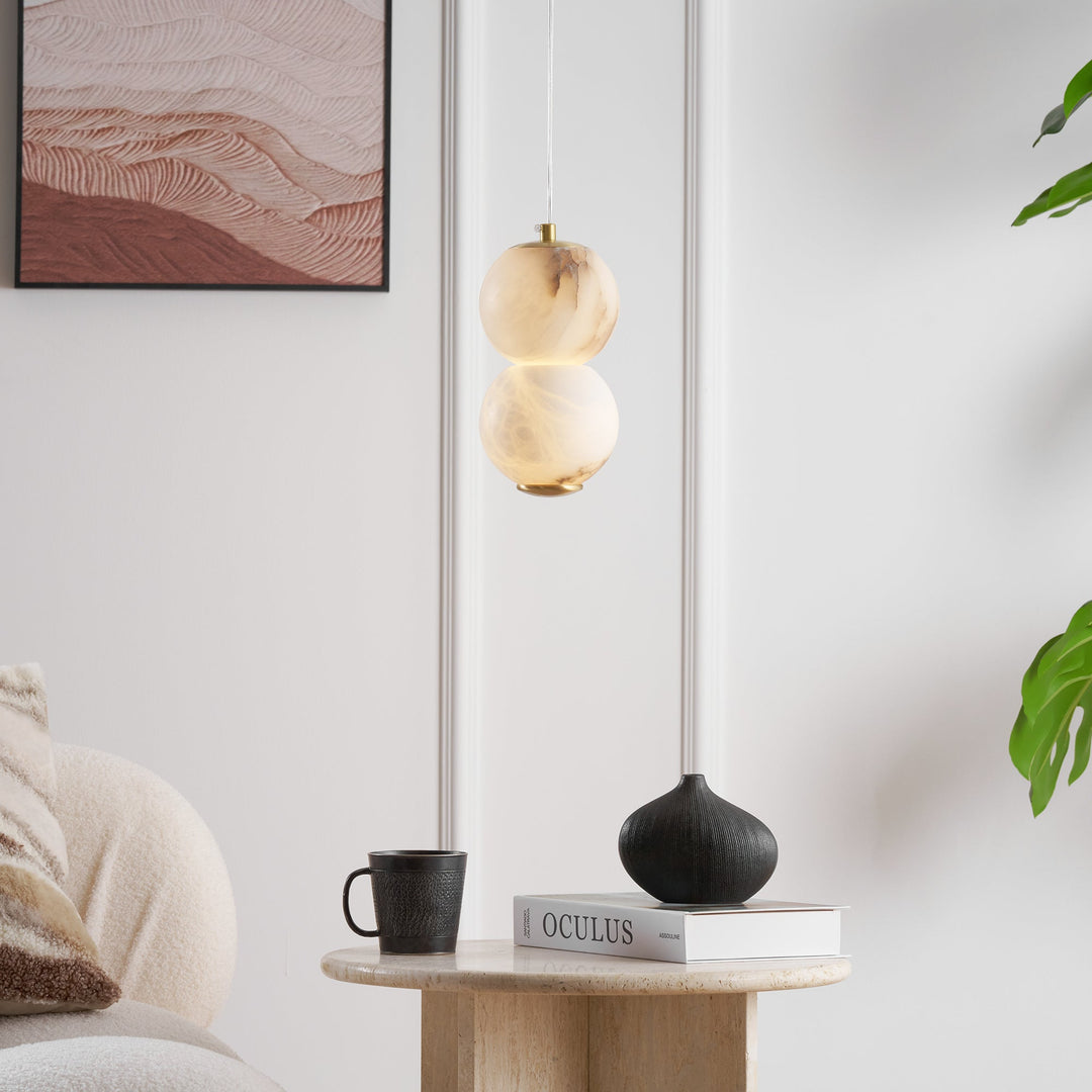 Elore Suspension Perles Albâtre Minimaliste - Neutralighting