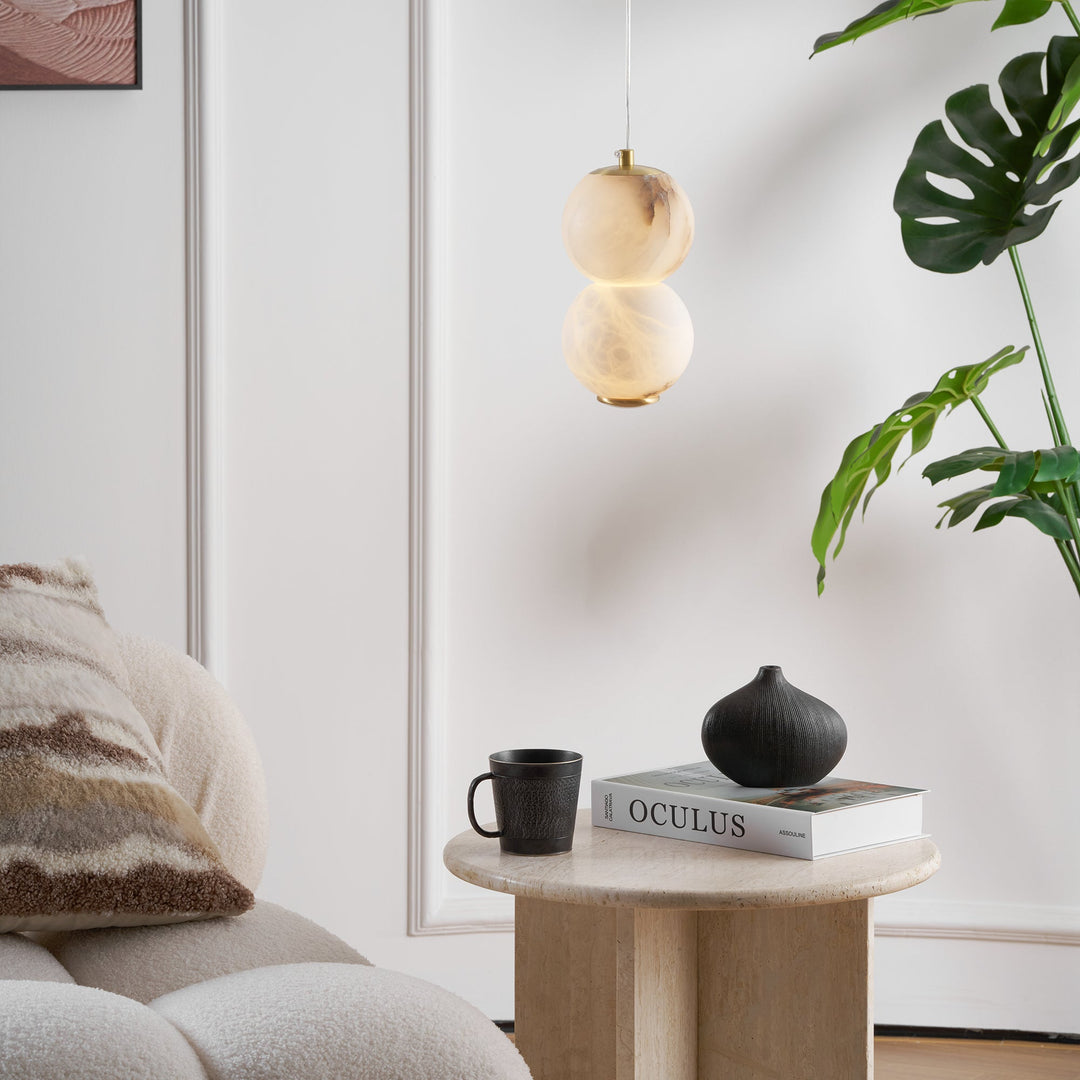 Elore Suspension Perles Albâtre Minimaliste - Neutralighting
