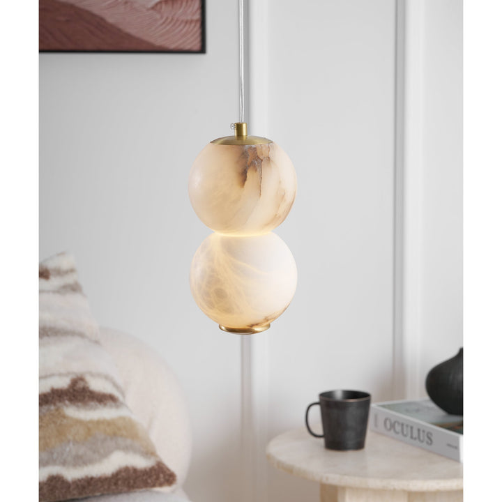 Elore Suspension Perles Albâtre Minimaliste - Neutralighting