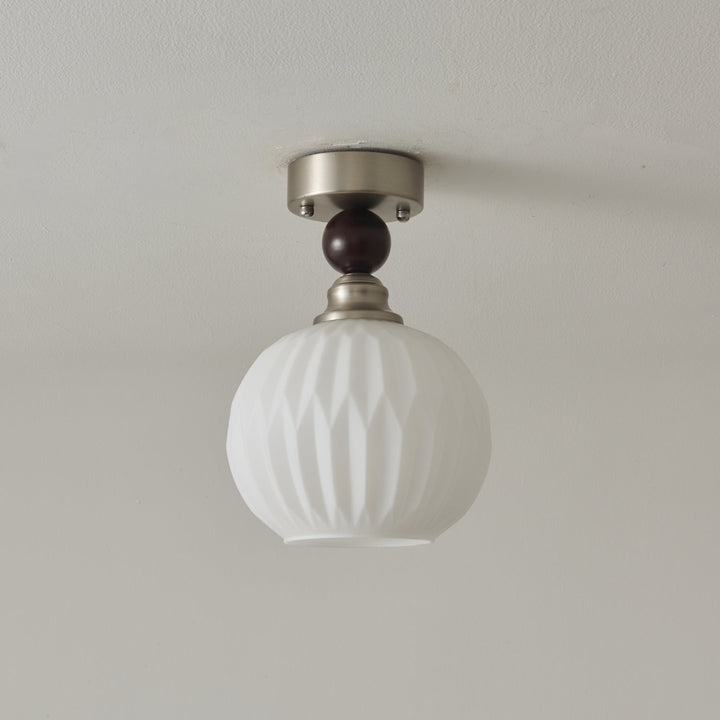 Ivcarila Plafonnier en Verre Perle Sphère Minimaliste Moderne - Neutralighting