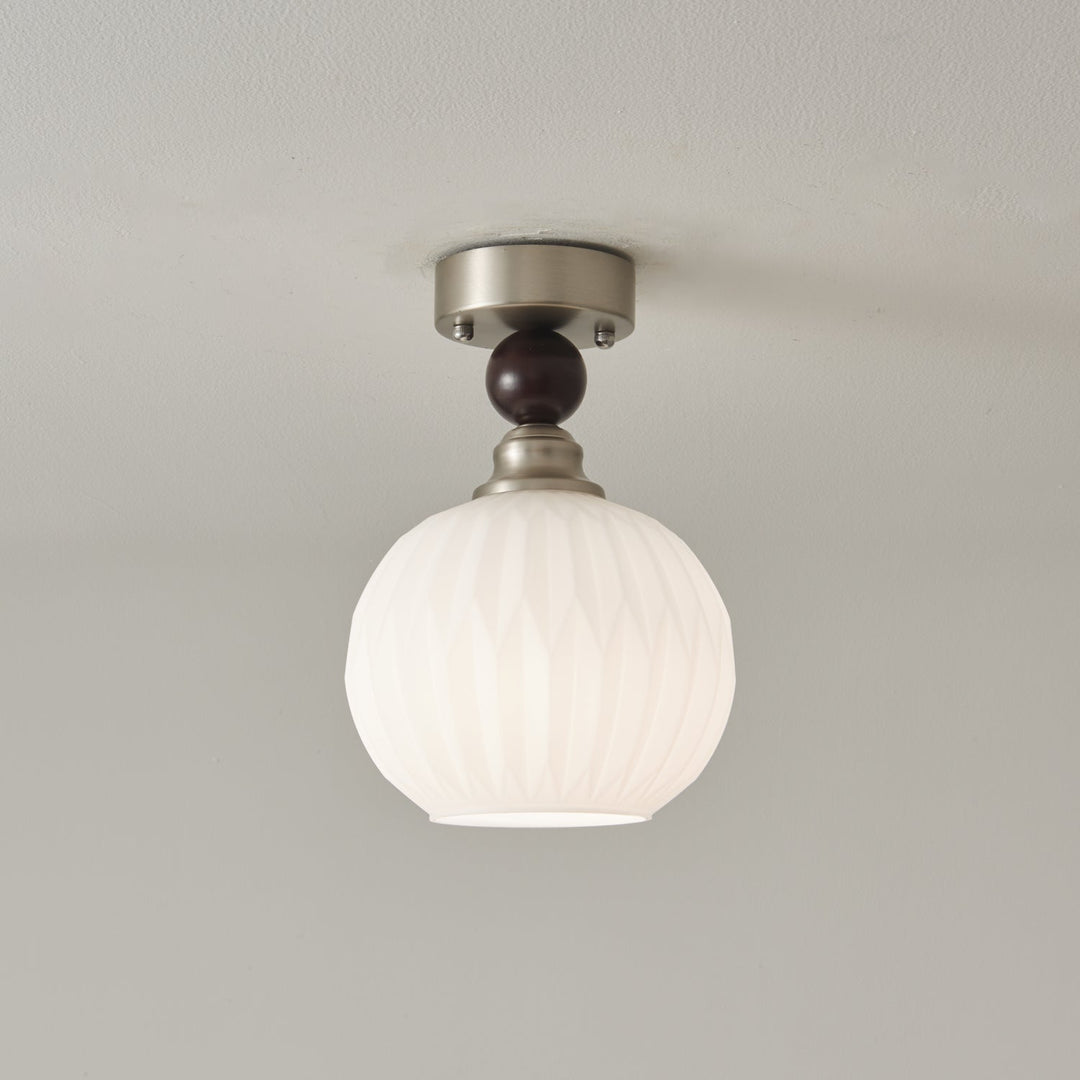 Ivcarila Plafonnier en Verre Perle Sphère Minimaliste Moderne - Neutralighting