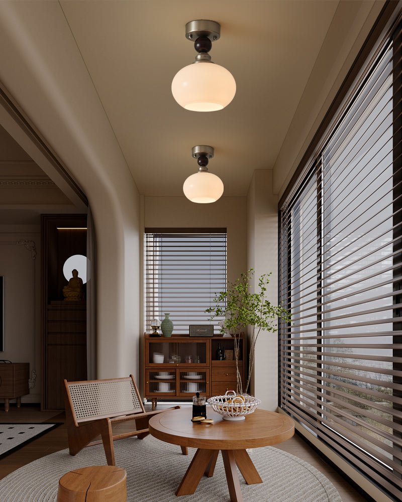 Ivcarila Plafonnier en Verre Perle Sphère Minimaliste Moderne - Neutralighting