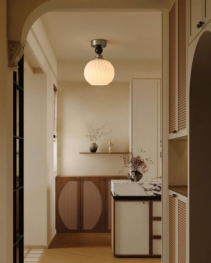 Ivcarila Plafonnier en Verre Perle Sphère Minimaliste Moderne - Neutralighting