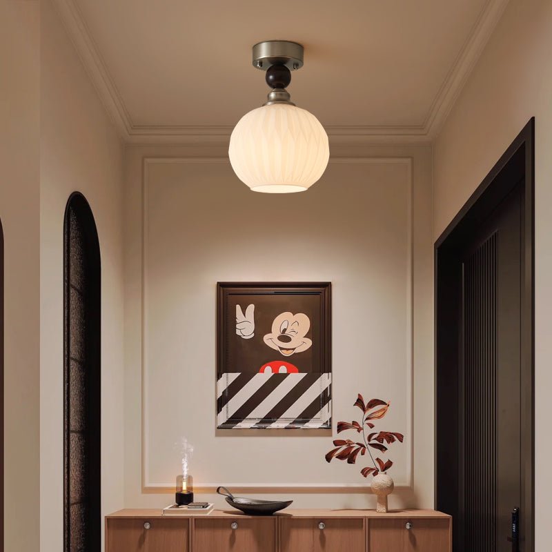 Ivcarila Plafonnier en Verre Perle Sphère Minimaliste Moderne - Neutralighting