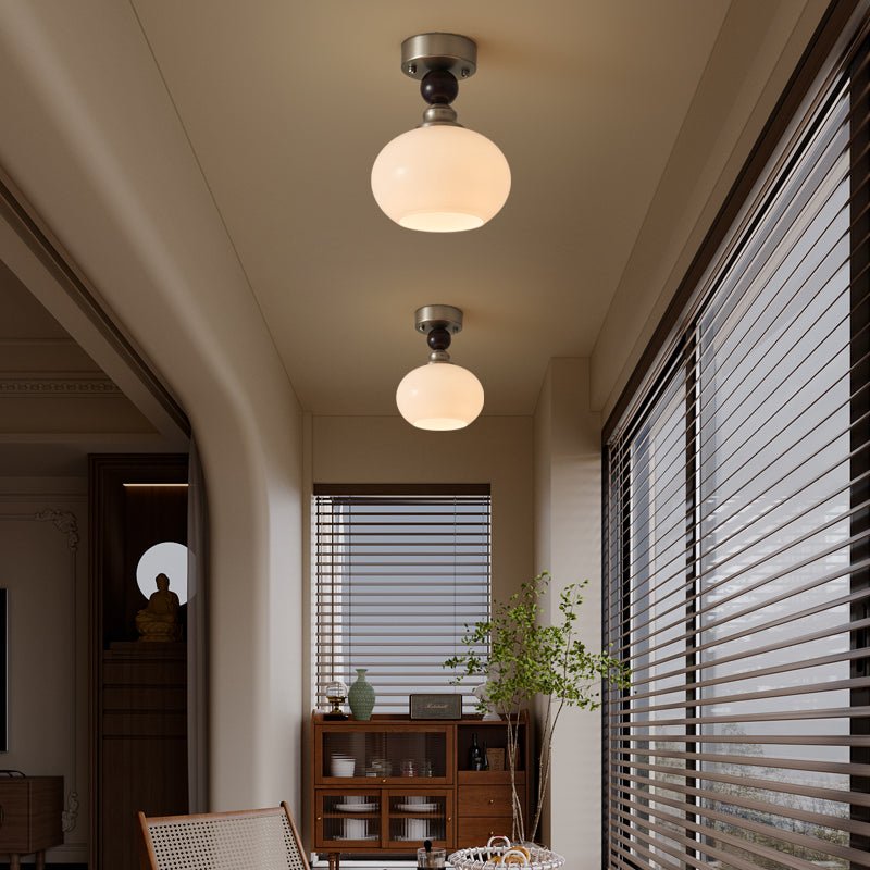 Ivcarila Plafonnier en Verre Perle Sphère Minimaliste Moderne - Neutralighting