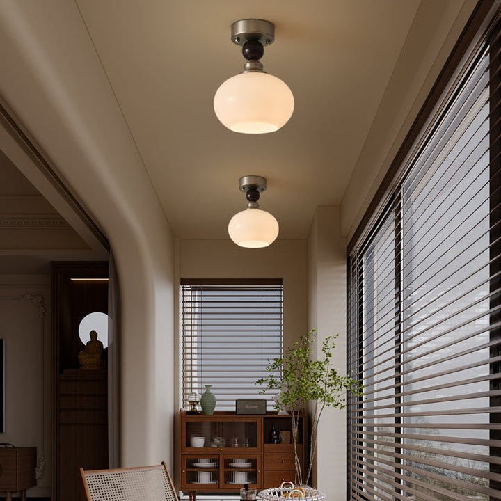 Ivcarila Plafonnier en Verre Perle Sphère Minimaliste Moderne - Neutralighting
