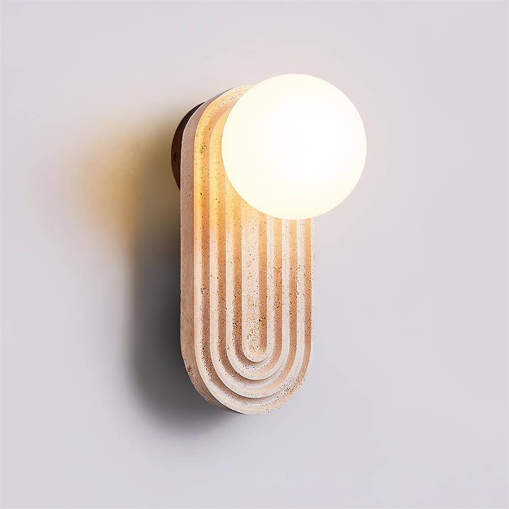 Pebivo Applique Murale Moderne en Travertin - Neutralighting