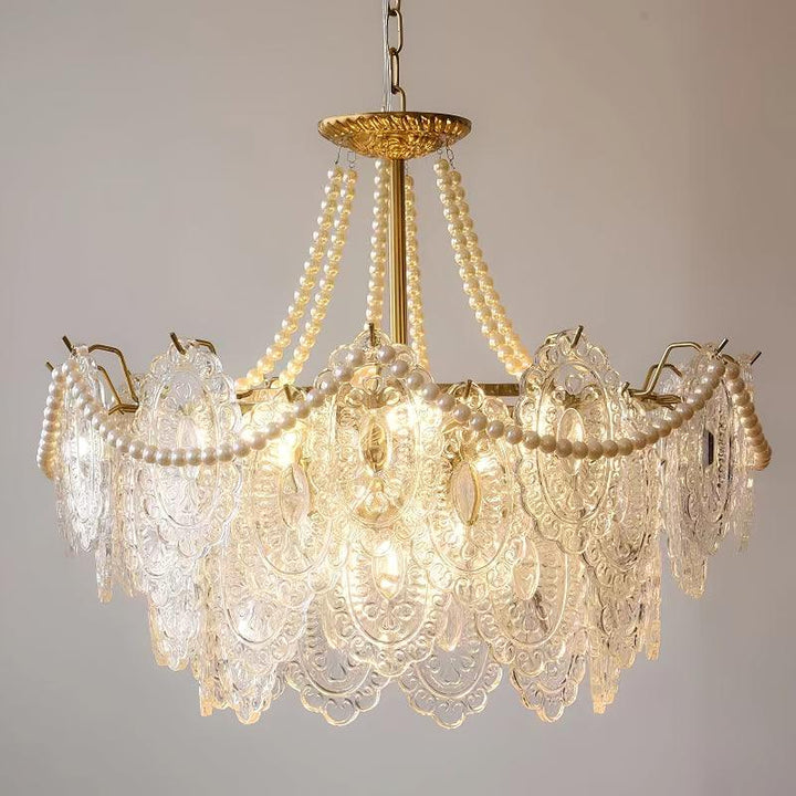 Lustra Chandelier en Perles et Verre Luxe - Neutralighting