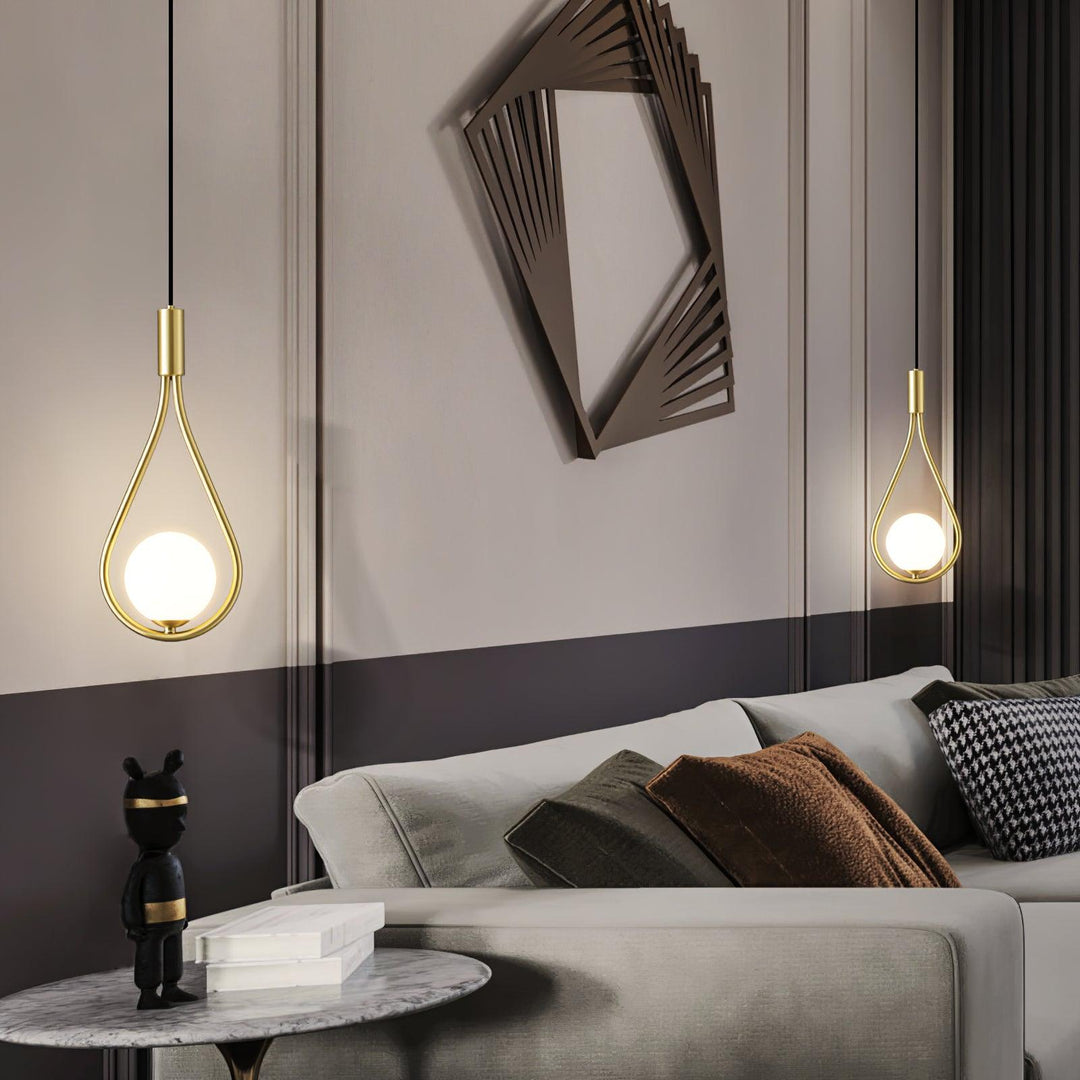 Droplet Lampe Pendante en Laiton Moderne - Neutralighting