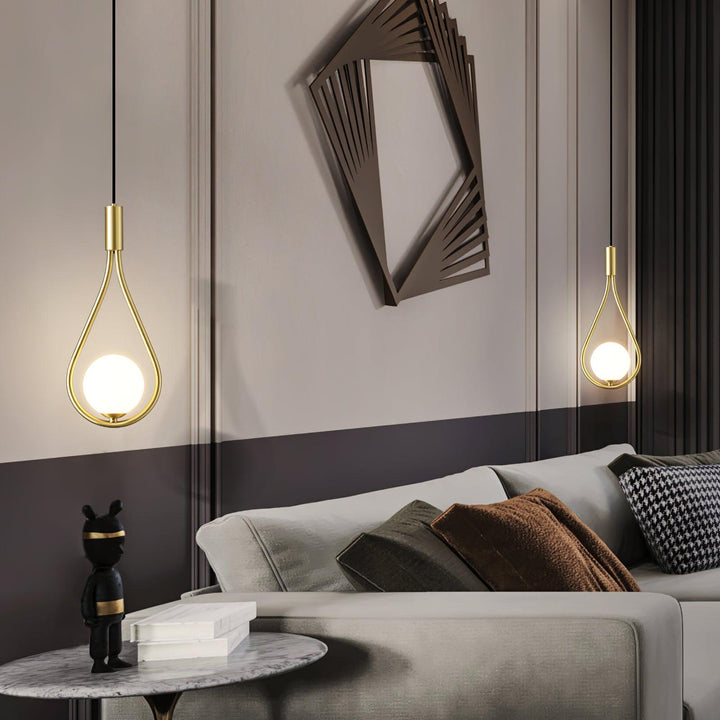 Droplet Lampe Pendante en Laiton Moderne - Neutralighting