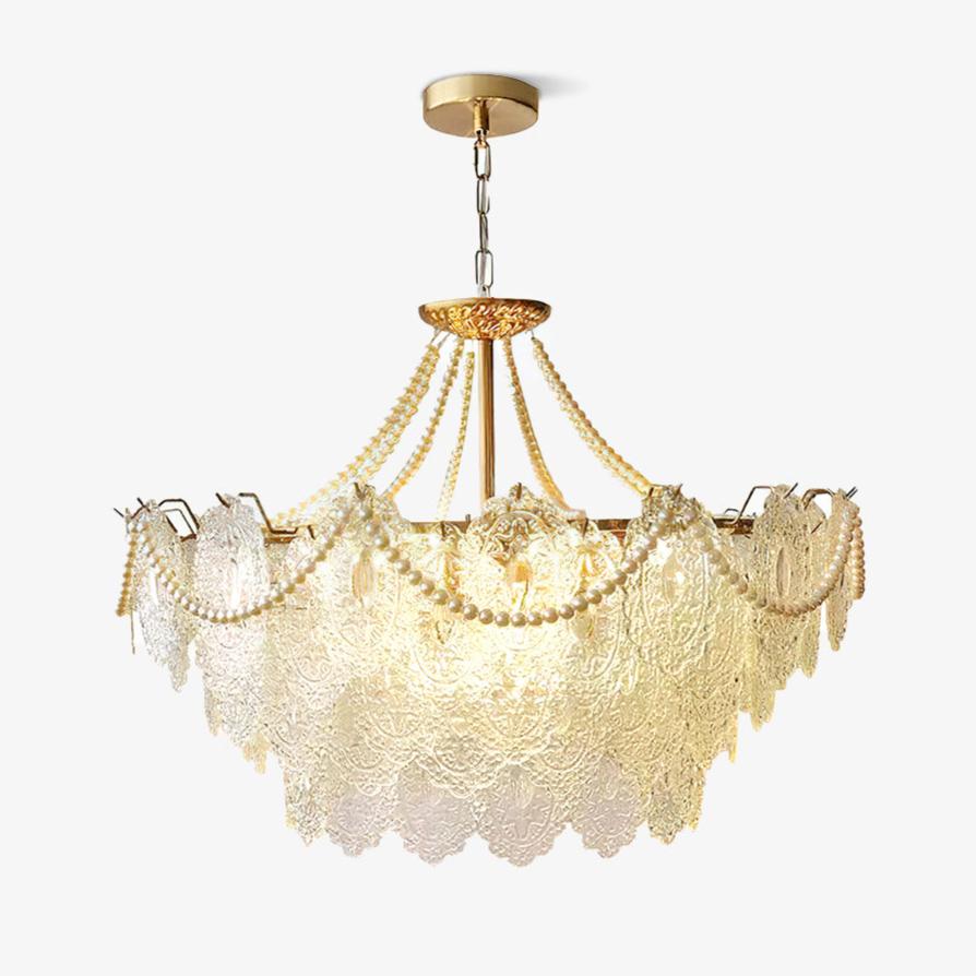 Lustra Chandelier en Perles et Verre Luxe - Neutralighting