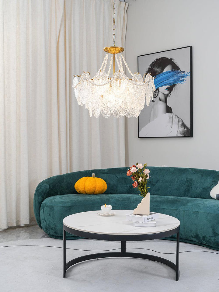 Lustra Chandelier en Perles et Verre Luxe - Neutralighting