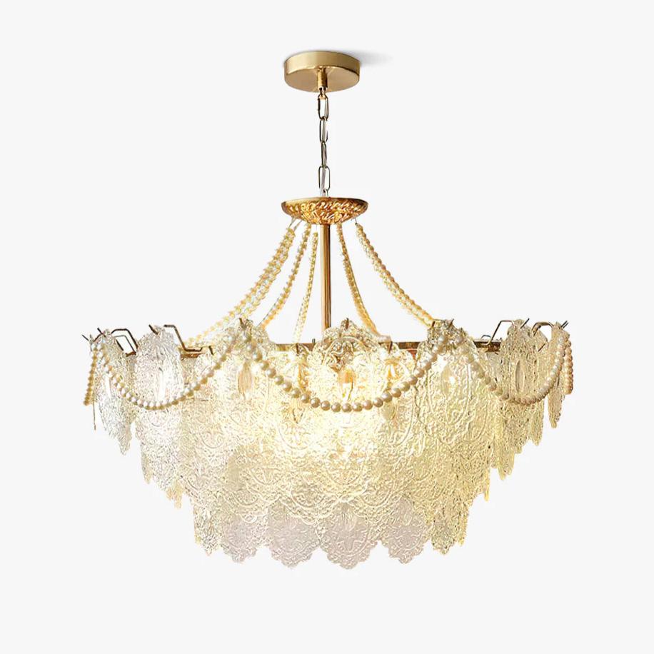 Lustra Chandelier en Perles et Verre Luxe - Neutralighting