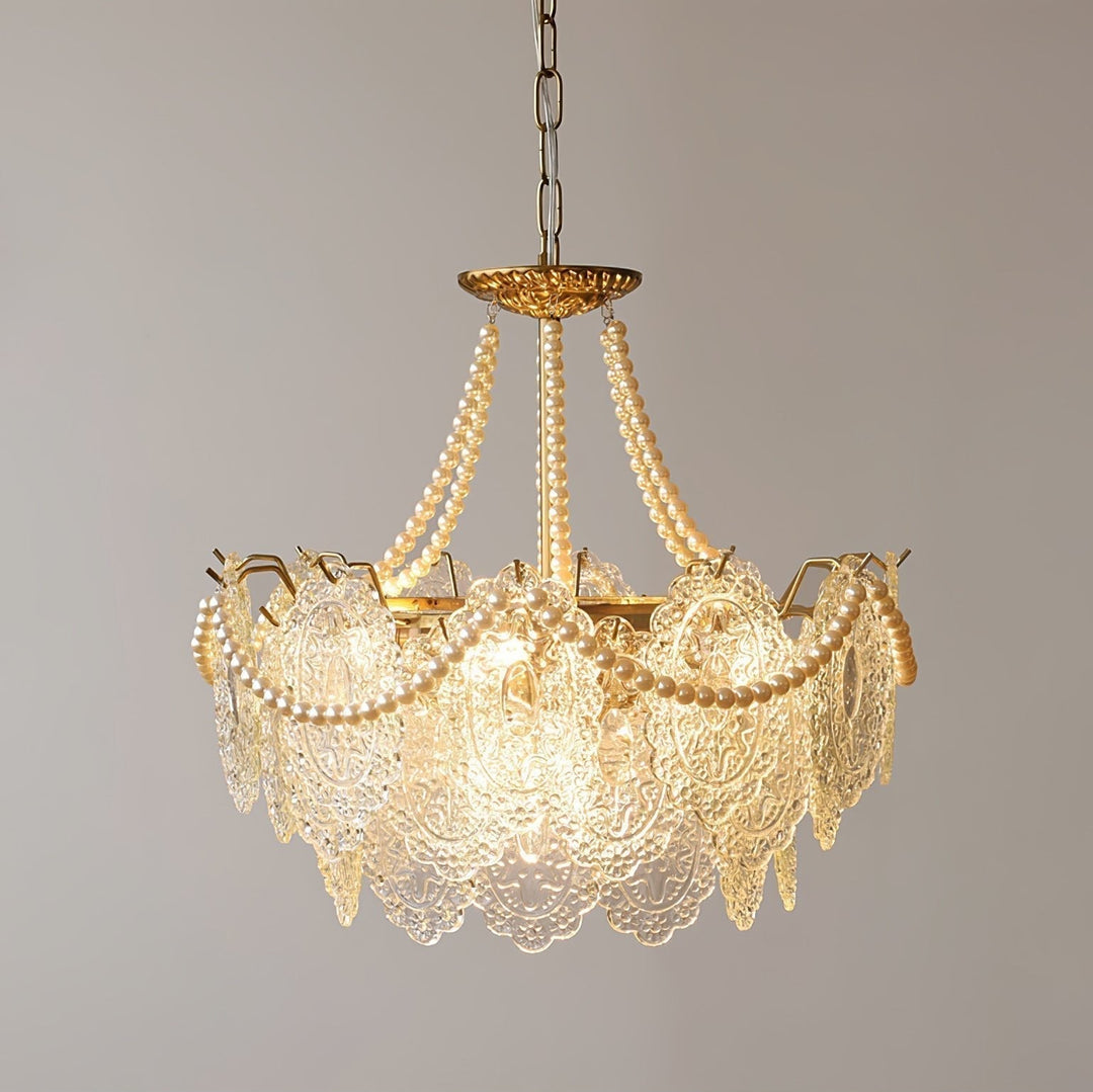Lustra Chandelier en Perles et Verre Luxe - Neutralighting