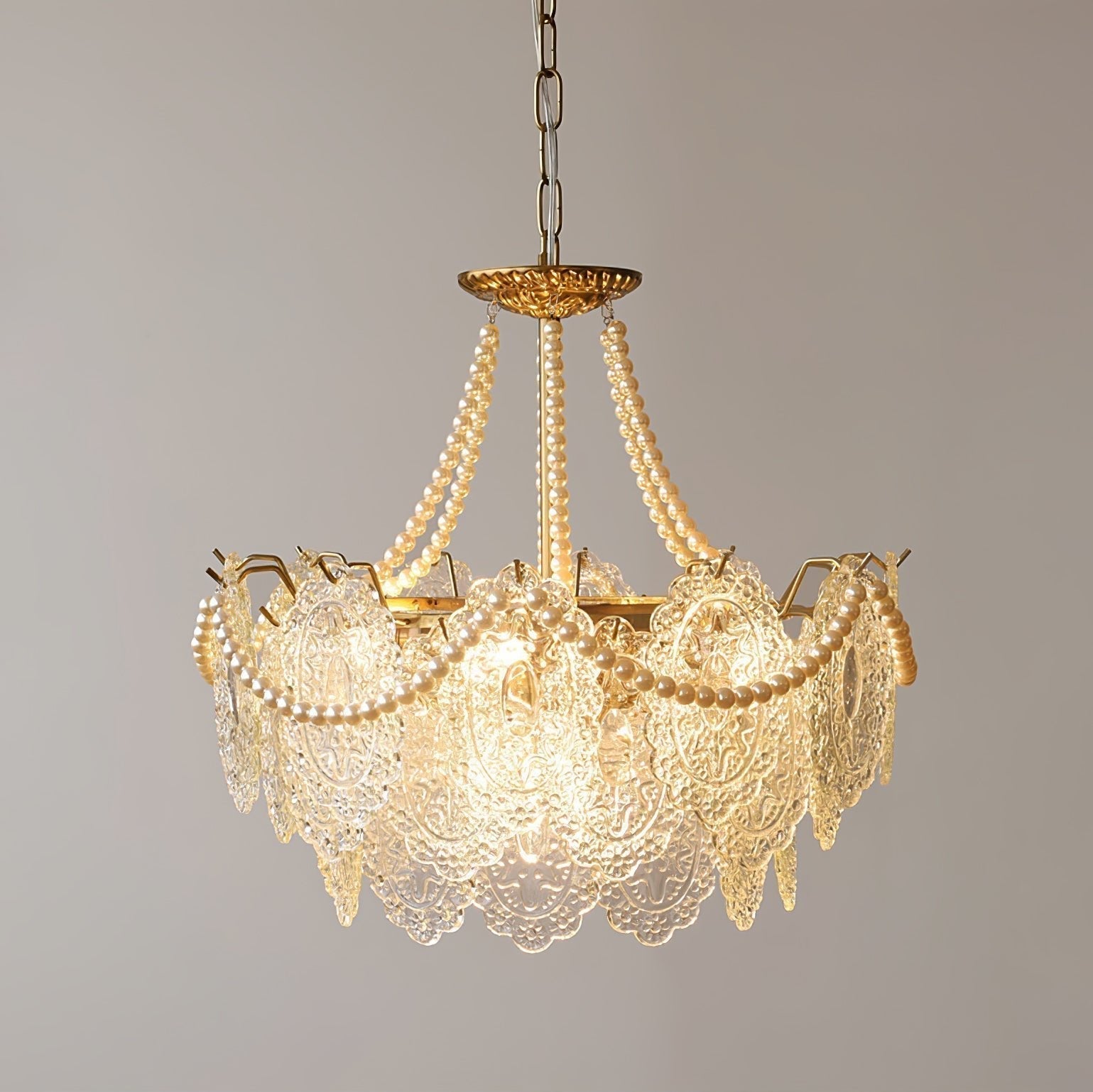 Lustra Chandelier en Perles et Verre Luxe - Neutralighting