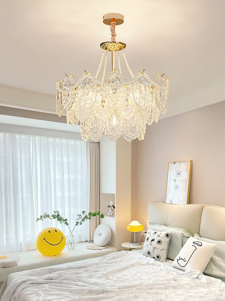 Lustra Chandelier en Perles et Verre Luxe - Neutralighting