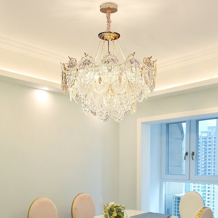 Lustra Chandelier en Perles et Verre Luxe - Neutralighting