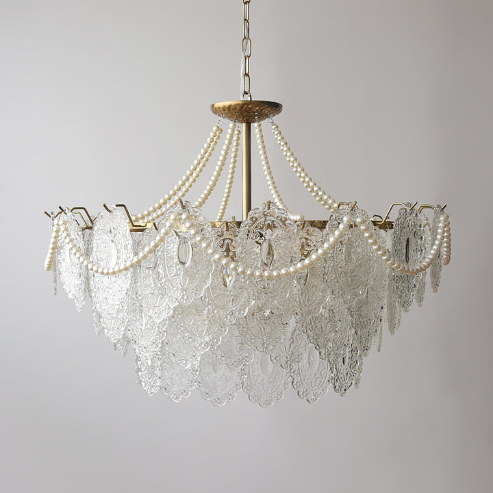 Lustra Chandelier en Perles et Verre Luxe - Neutralighting
