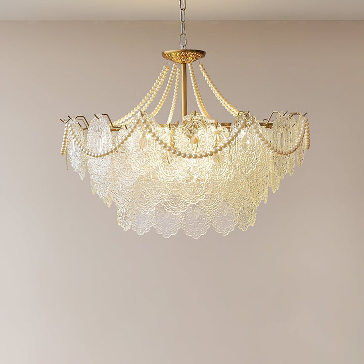 Lustra Chandelier en Perles et Verre Luxe - Neutralighting