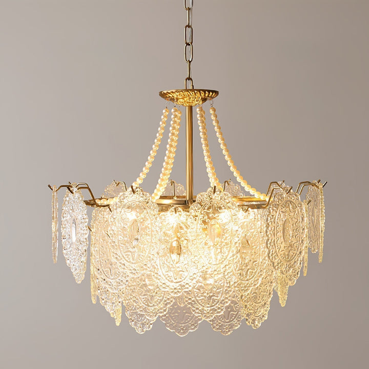 Lustra Chandelier en Perles et Verre Luxe - Neutralighting