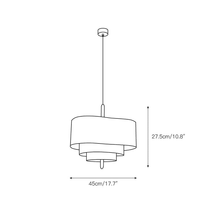 Altheus Suspension Tissu Premium Nordic Galet - Neutralighting