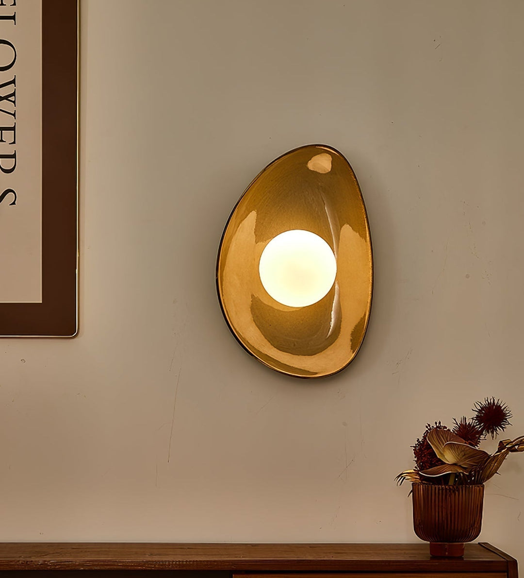 Ertalila Applique Murale Céramique Disque Galet Élégance - Neutralighting