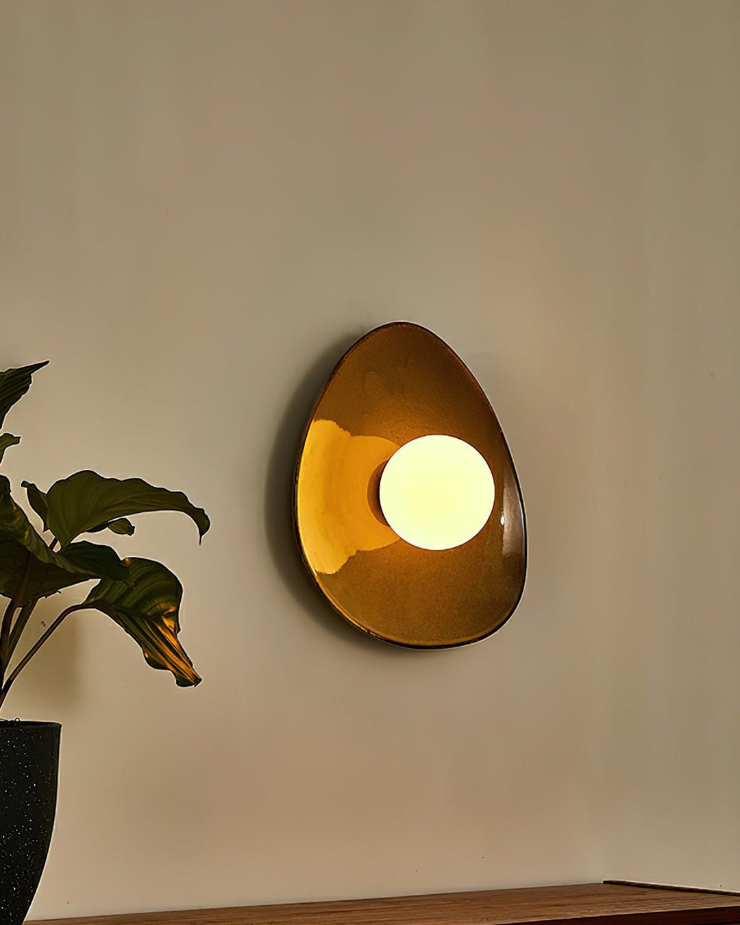 Ertalila Applique Murale Céramique Disque Galet Élégance - Neutralighting