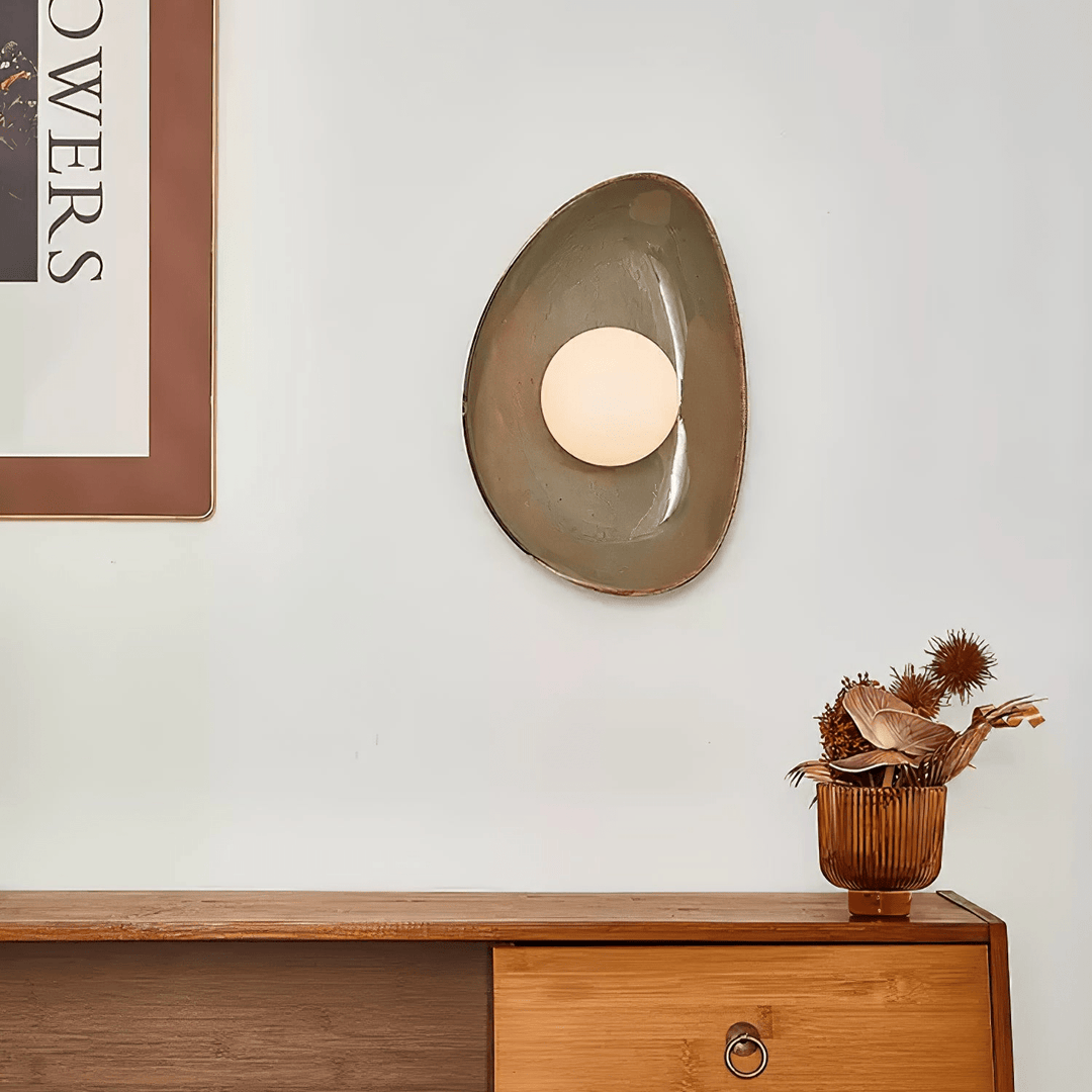 Ertalila Applique Murale Céramique Disque Galet Élégance - Neutralighting