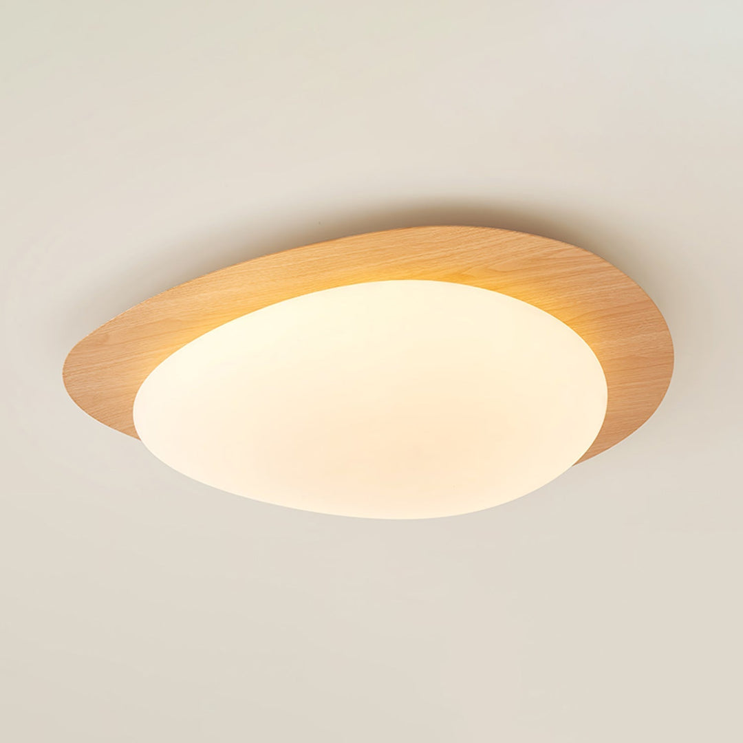Quisti Plafonnier Galet Design Moderne Bois - Neutralighting