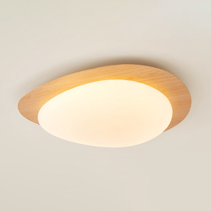 Quisti Plafonnier Galet Design Moderne Bois - Neutralighting