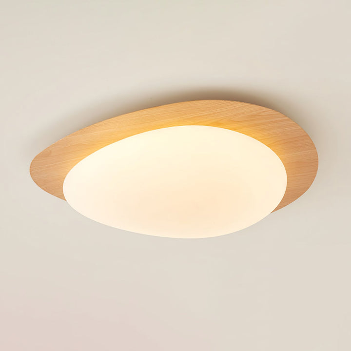 Quisti Plafonnier Galet Design Moderne Bois - Neutralighting