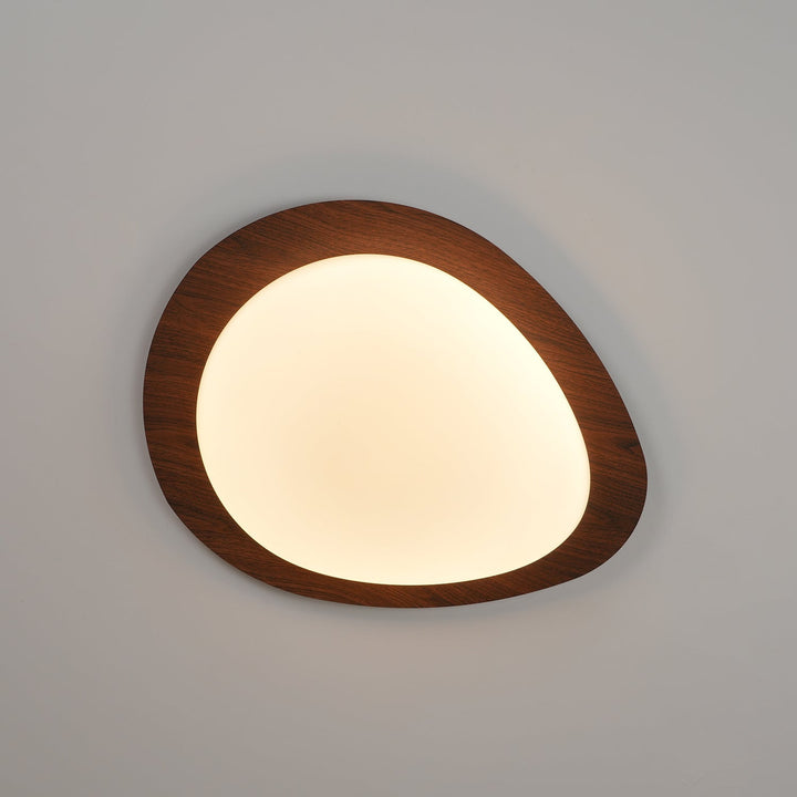 Solara Plafonnier Galet en Noyer Acrylique LED - Neutralighting