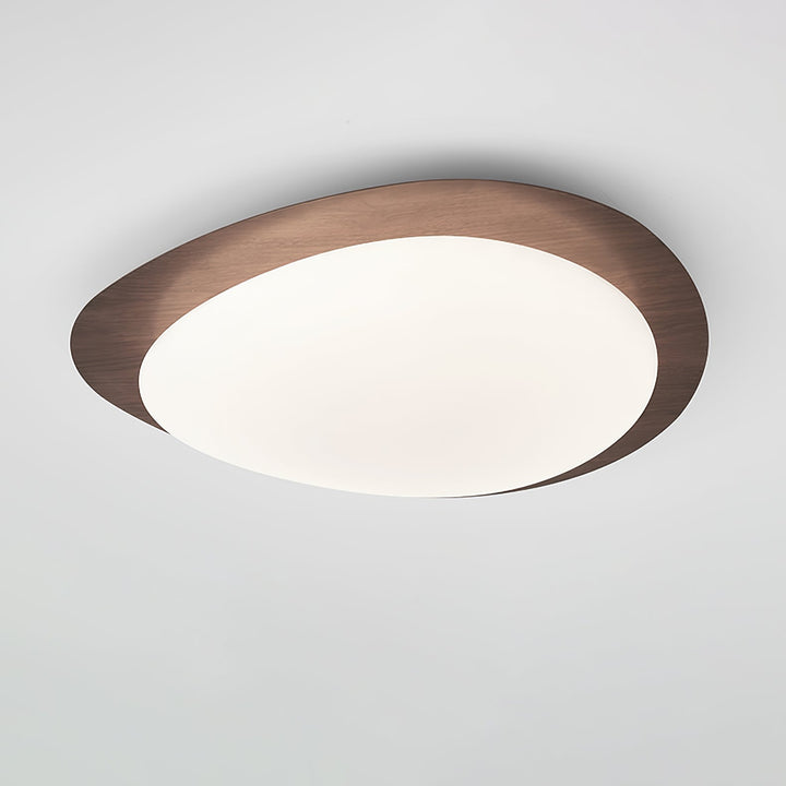 Solara Plafonnier Galet en Noyer Acrylique LED - Neutralighting
