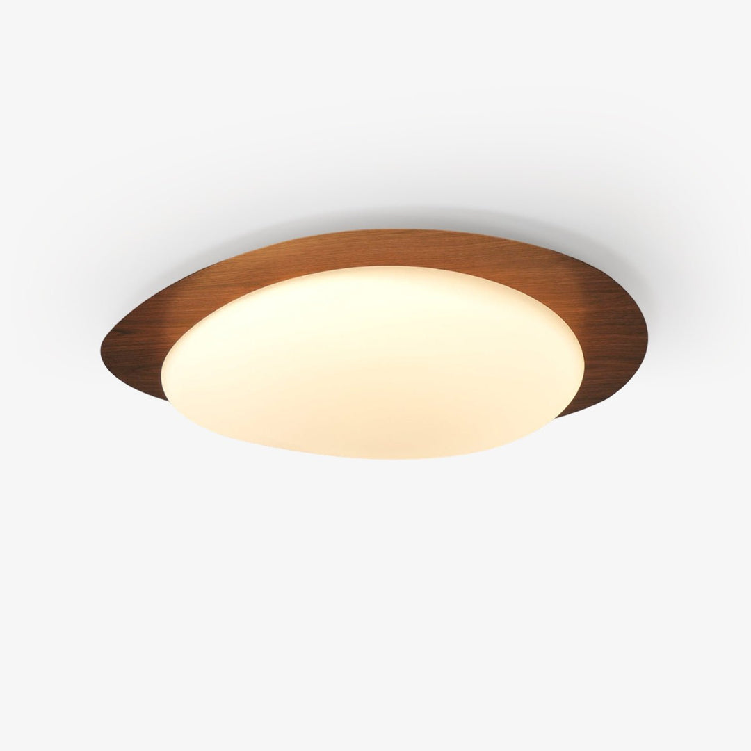 Solara Plafonnier Galet en Noyer Acrylique LED - Neutralighting