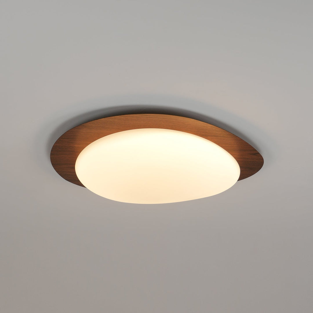 Solara Plafonnier Galet en Noyer Acrylique LED - Neutralighting